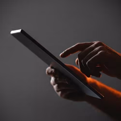 tablet with Hand